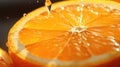 squeeze orange drip Royalty Free Stock Photo