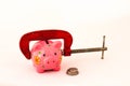 The squeeze on retirement savings concept Royalty Free Stock Photo