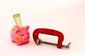 The squeeze on retirement savings concept Royalty Free Stock Photo