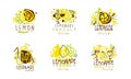 Squeezed Fresh Lemonade Badge Original Design Vector Set