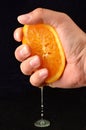 Squeezing a half orange