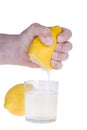 Squeezing lemon Royalty Free Stock Photo