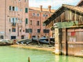 Squero di San Trovaso - gondolas workshop. Venice, Italy Royalty Free Stock Photo