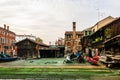 Squero di San Trovaso, old and historic boatyard for gondolas in Venice, Italy, Europe Royalty Free Stock Photo