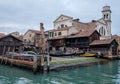 Squero di San Trovaso in Venice Italy. Historic gondola boatyard in Venice. Royalty Free Stock Photo