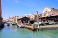 Squero di San Trovaso. Workshop for making gondolas, Venice, Ital Royalty Free Stock Photo