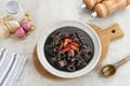 Squid Black Soup (Tumis Cumi Hitam) or stir-fried squid in black ink