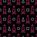 Squid pattern seamless Concept version. background squids Royalty Free Stock Photo