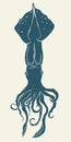 Squid icon isolated. Vector