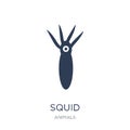 Squid icon. Trendy flat vector Squid icon on white background fr Royalty Free Stock Photo