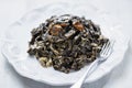 squid ink tagliatelle pasta