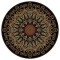 Squid Mandala. Gold and Brown.