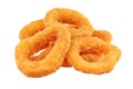 Squid or onion rings isolated