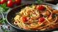 Squid Pasta plate Royalty Free Stock Photo