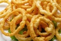 Squid rings in batter on a white Royalty Free Stock Photo