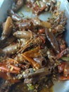 Squid with spices in jakarta indonesia