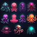 squid tentacles octopus ai generated