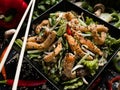 Squid wheat sprouts veggies recipe meal asian food