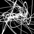 Squiggle dynamic lines. Curvy lines geometric monochrome illustr Royalty Free Stock Photo