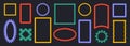 Squiggle frames. Abstract frame with scalloped edges, funky jagged borders for trendy photo, wavy label and badge design