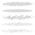 Squiggle / squiggly wavy line stripe set of 5