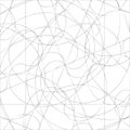 Squiggly random sketch, sketchy random lines. Tangled lines. Knot design element. Wiggly, curvy lines