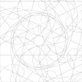 Squiggly random sketch, sketchy random lines. Tangled lines. Knot design element. Wiggly, curvy lines