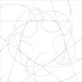 Squiggly random sketch, sketchy random lines. Tangled lines. Knot design element. Wiggly, curvy lines