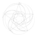 Squiggly random sketch, sketchy random lines. Tangled lines. Knot design element. Wiggly, curvy lines