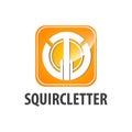 Squircle initial letter TW logo concept design. Symbol graphic template element