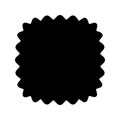 Squircle or square form with rounded wiggly borders. Simple geometric shape with curvy edges isolated on white