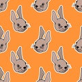 Squirell cute kawaii seamless background. repeat pattern background design