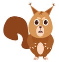 Squirrel angry, icon Royalty Free Stock Photo