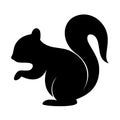 Squirrel animal silhouette. Vector image Royalty Free Stock Photo