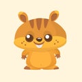 Squirrel chipmunk cartoon. Wildlife animal vector illustration. Royalty Free Stock Photo