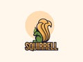 Squirrel Creative Logo Design Inspiration Royalty Free Stock Photo