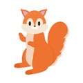 squirrel cute woodland illustration