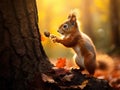 Squirrel eagerly reaching for what she want most Royalty Free Stock Photo