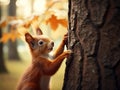 Squirrel eagerly reaching for what she want most Royalty Free Stock Photo