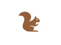 Squirrel eating walnuts almonds for logo design