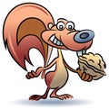 Squirrel with food Royalty Free Stock Photo