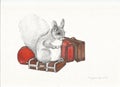 Squirrel graphics pointillism