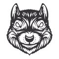 squirrel head design lineart. Farm Animal. squirrel logos or icons. vector illustration Royalty Free Stock Photo