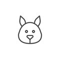 Squirrel head line icon