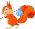 Squirrel leaves the house Royalty Free Stock Photo
