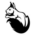 Squirrel logo, vector graphic