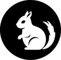 Squirrel - minimalist and flat logo - vector illustration Royalty Free Stock Photo