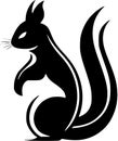 Squirrel - minimalist and flat logo - vector illustration Royalty Free Stock Photo