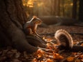 Squirrel\'s Feast: Autumn in the Enchanted Forest