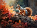 Squirrel\'s Feast: Autumn in the Enchanted Forest